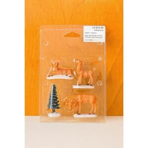 Lemax Deer and Fawns Figurine Set of 4 Christmas Village Accessories